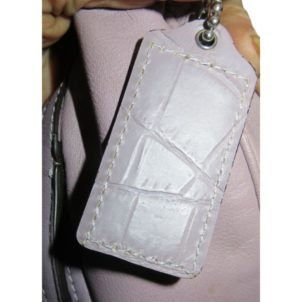 Coach 2012 Kristin Spectator Gorgeous Lavender Croc Embossed leather Hobo Crossb - Picture 10 of 15